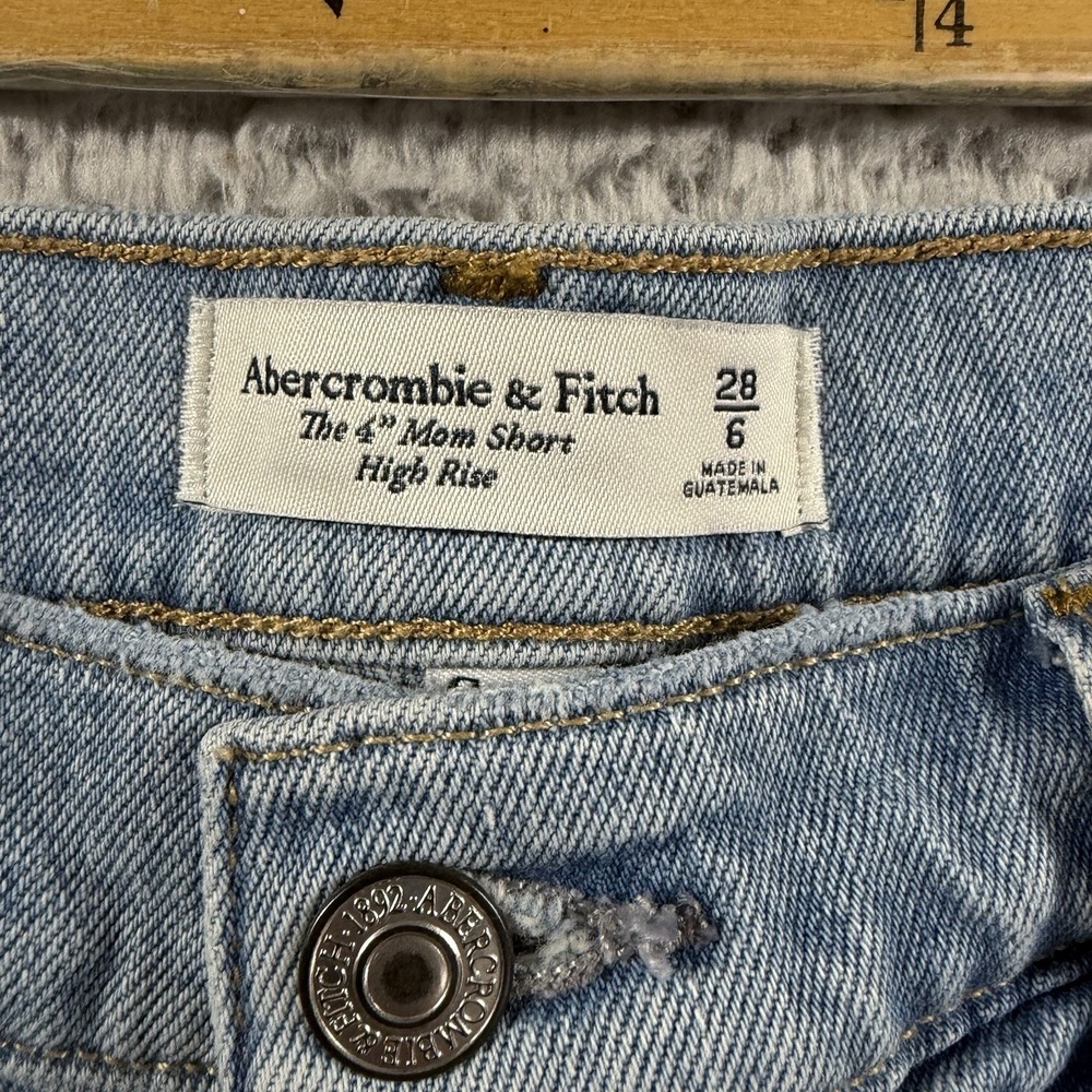 Abercrombie Fitch High Waisted Short Shorts Booty Shorts Womens 28 Raw Hem - Picture 7 of 8